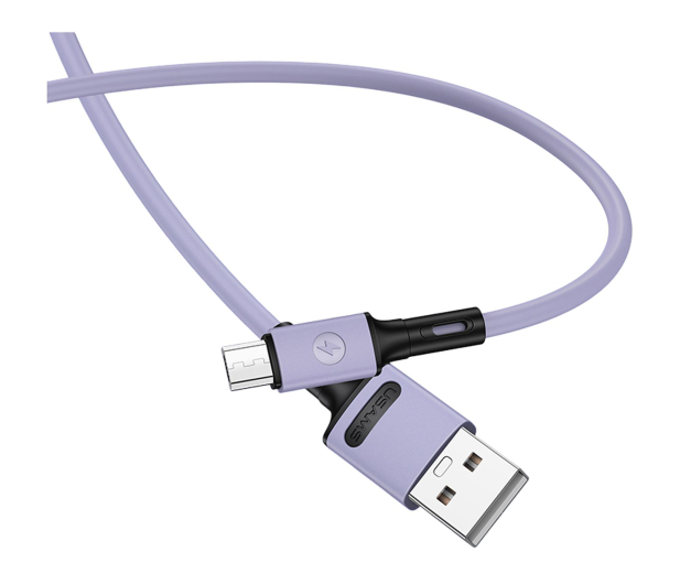 USAMS Kabel U52 microUSB 2A Fast Charge 1m purpurowy SJ435USB04 - 1569006 - zdjęcie